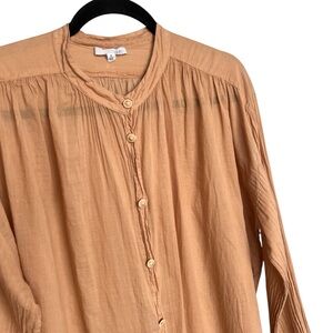 SKIN Neutral Cotton Shirt Dress